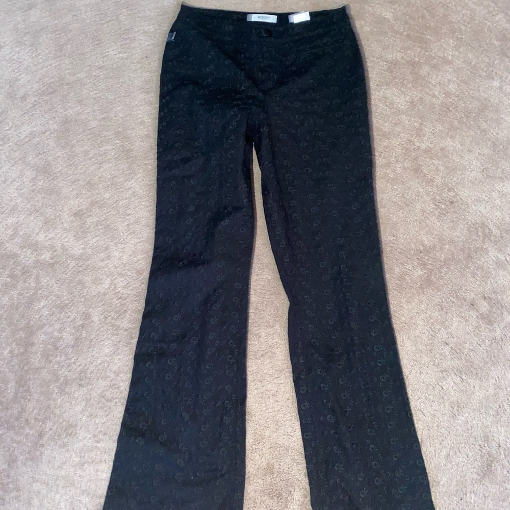 Moschino Black Pattern Casual Pants - Picture 6 of 8